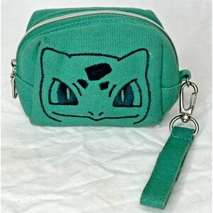 Bioworld Pokemon Bulbasaur Mini Pouch‎ coin purse Green Case Wrist strap